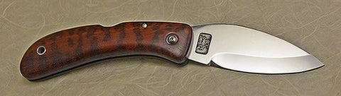 Boye Custom Cobalt Mountains Lockback Folding Pocket Knife with Snakewood Handle.