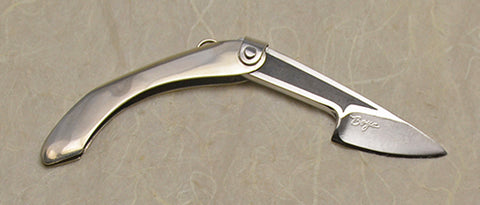 Boye Mini-Tweezerlock Folding Pocket Knife with Plain Etched Blade & African Blackwood Inlay-2.