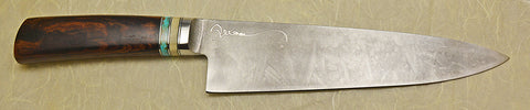8 inch Chef's Knife with Plain Etched Blade - 5.