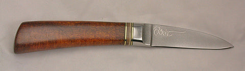 2.5 inch Persona Paring Knife with Plain Etched Blade & Ironwood Handle.