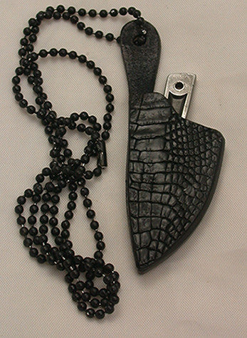 Photon Black Double-sided Croc Neck Sheath.