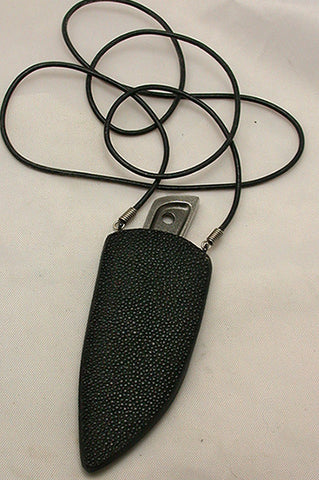 Sub-Basic Black Stingray Double-sided Neck Sheath.