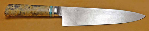 8 inch Chef's Knife with 'Tsunami' Etching.