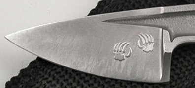Boye Basic 1 with 'Bear Paws' Etching and Kydex Sheath with Laser Engraved Bear Paws.