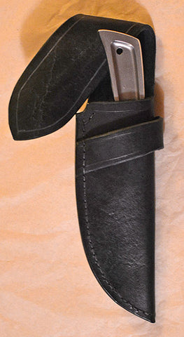 Boye Basic 3 Cobalt with Dark Brown Leather Flap Sheath.