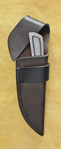 Boye Basic 2 Cobalt~New Style with Dark Brown Leather Flap Sheath.