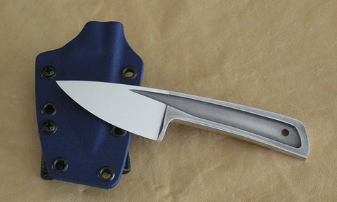 Boye Basic 2 Cobalt, New Style, and Blue Kydex Sheath with TekLok.