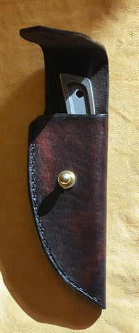 Boye Basic 1 Cobalt with Leather Flap Sheath and Brass Button.