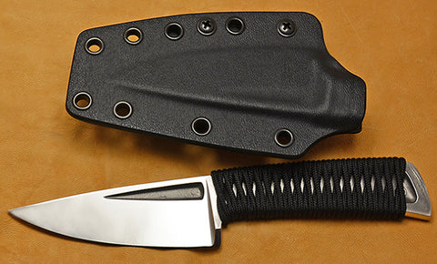 Boye Basic 3 Cobalt with Cord-Wrapped Handle, Kydex Sheath & Tek Lok.