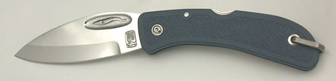 Boye Cobalt Blue Whale Lockback Folding Pocket Knife with Blue Handle.