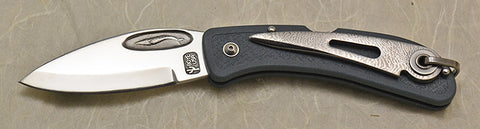 Boye Cobalt Blue Whale Lockback Folding Pocket Knife with Blue Handle and Marlin Spike - 4.