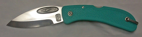 Boye Cobalt Blue Whale Lockback Folding Pocket Knife with Turquoise Handle.