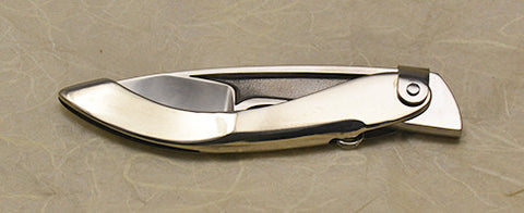 Boye Large Tweezerlock Folding Pocket Knife with Dendritic Cobalt Blade.