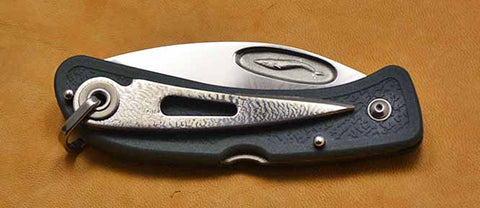 Boye Cobalt Blue Whale Lockback Folding Pocket Knife with Blue Handle and Marlin Spike - 5.