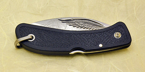 Boye Eagle Wing Lockback Folding Pocket Knife with 'Mule Deer' Etching.