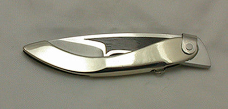 Boye Large Tweezerlock Folding Pocket Knife with Plain Etched Blade & Inlay.