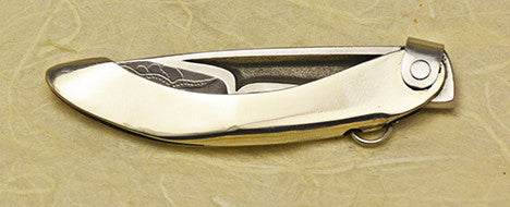 Boye Mini-Tweezerlock Folding Pocket Knife with Seashells Etching.