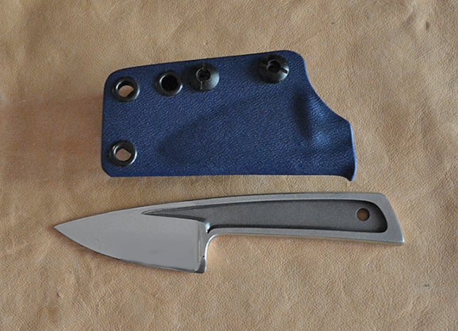 Boye Basic 1 Cobalt with Blue Kydex Sheath & Spyderco Belt Clip