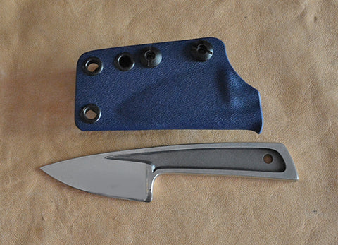 Boye Basic 1 Cobalt with Blue Kydex Sheath & Spyderco Belt Clip