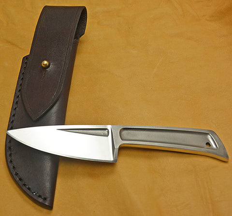 Boye Basic 3 Cobalt with Brass Button Flap Sheath.