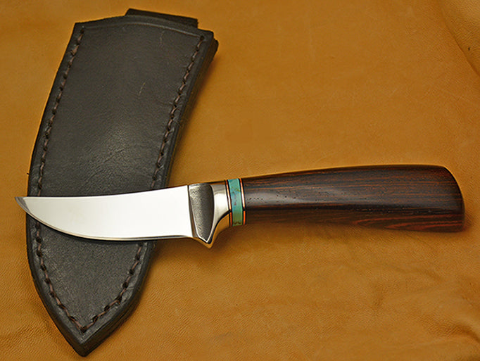 3 inch Trailing Point Skinner with Dendritic Cobalt Blade & Cocobolo Handle.