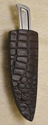 Basic 3 Double-sided Dark Brown Croc Sheath.