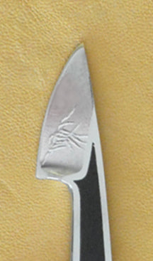 Boye Mini-Tweezerlock Folding Pocket Knife with Bamboo Sprig Etching & African Blackwood Inlay.