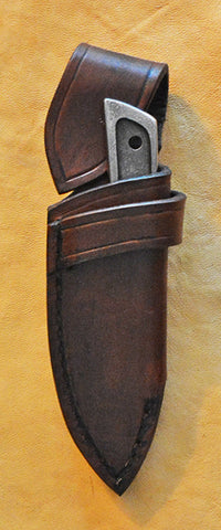 Boye Basic 1 with 'Dolphins' Etching and Leather Flap Sheath.