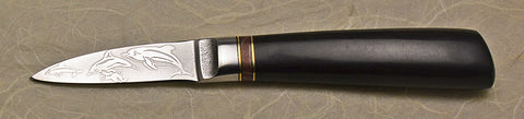 2.5 inch Persona Paring Knife with 'Dolphins'  Etching.