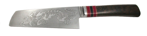 6 inch Chopper with 'Dragon' Etching - 2.