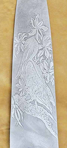 8 inch Chef's Knife with 'Pelican' Etching.