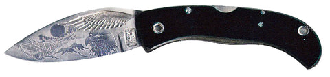Boye Eagle Wing Lockback Folding Knife with 'Eagles' Etching - 3.