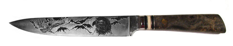 8 inch Carving/Slicing Knife with 'Eagles' Etching.