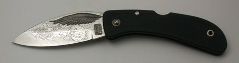 Boye Eagle Wing Lockback Folding Knife with 'Eagles' Etching.