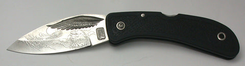 Boye Eagle Wing Lockback Folding Knife with 'Eagles' Etching - 4.