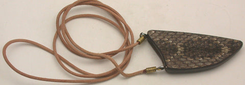 Double-sided Rattlesnake Skin Neck Sheath for Mini-Tweezer.