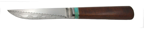 4.5 inch Kitchen Utility Knife with 'Wavy Rainbird' and 'Goats' Etching.