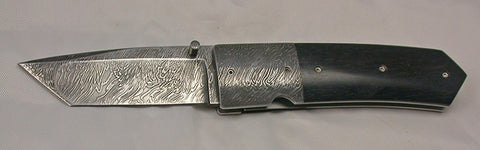 Damascus Katana Linerlock by Gordon Bishop