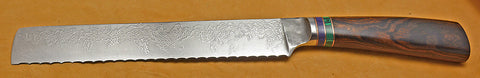 8 inch Bread Knife with 'Grapevine' Etching - 2.