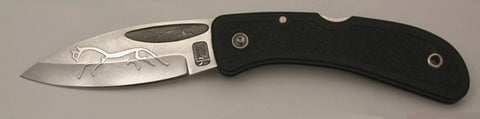 Boye Celtic Horse Lockback Folding Knife with 'Celtic Horse' Etching.