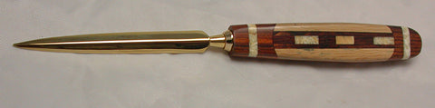 3.5 inch Desktop Letter Opener with Inlaid Handle - 1.