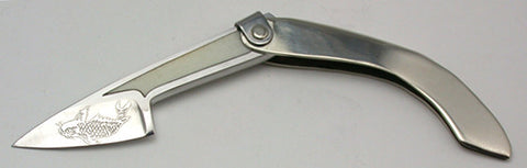 Boye Mini-Tweezerlock Folder with 'Koi' Etching and Bone Inlay.