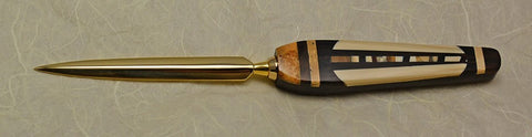 3.5 inch Desktop Letter Opener with Inlaid Handle - 4.
