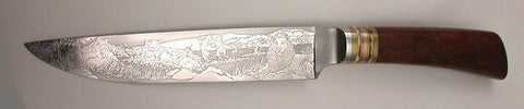 6.75 inch Carving/Slicing Knife with 'Pride of Lions' Etching.