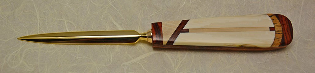 3.5 inch Desktop Letter Opener with Inlaid Handle - 5.