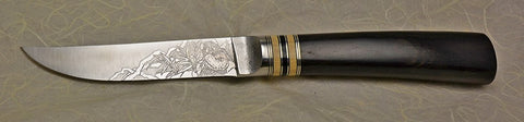 4.5 inch Kitchen Utility Knife with 'Panda' Etching.