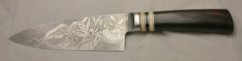 6 inch Chef's Knife with 'Panda' Etching.
