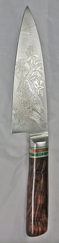 6 inch Chef's Knife with 'Pelican' Etching.