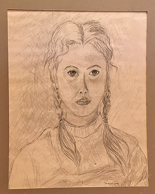 Pencil Portrait of Unknown Girl