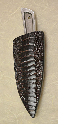 Boye Basic 2 with Plain Etched Blade and Ostrich Sheath.